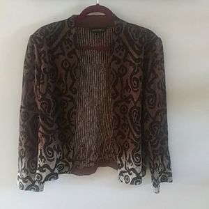 Ming Wang Elegance open front jacket~XL